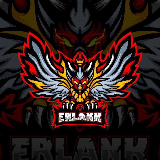 Logotipo da mascote esport erlank