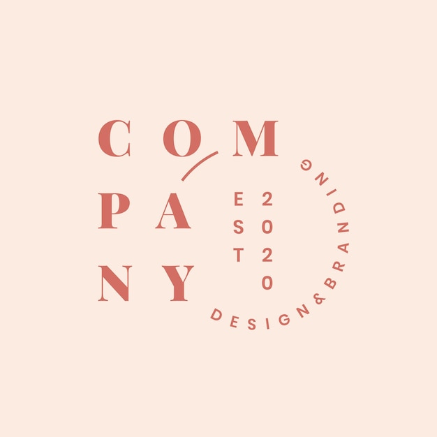 Logotipo da Minimalist Business Design Company Brand