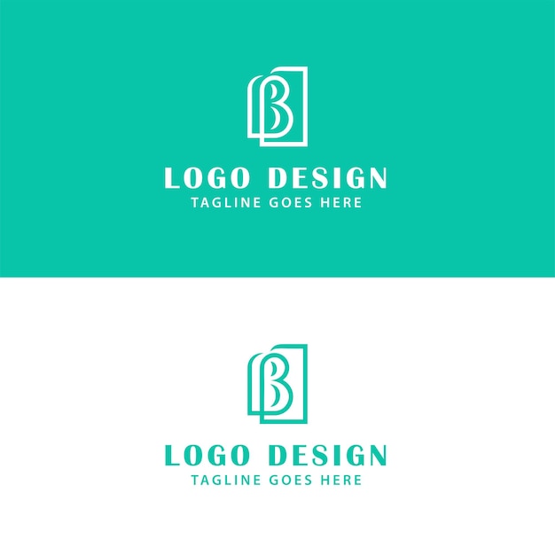 Vetor logotipo da moda letra b