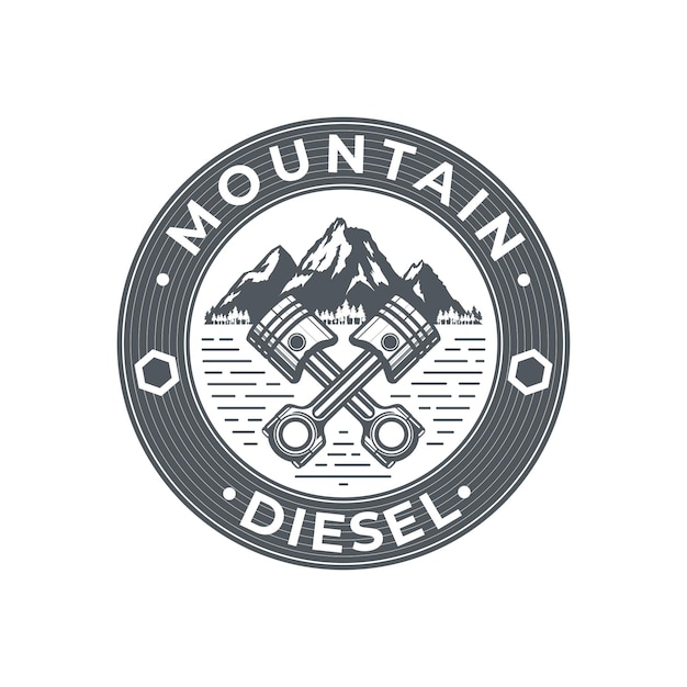 Vetor logotipo da mountain diesel