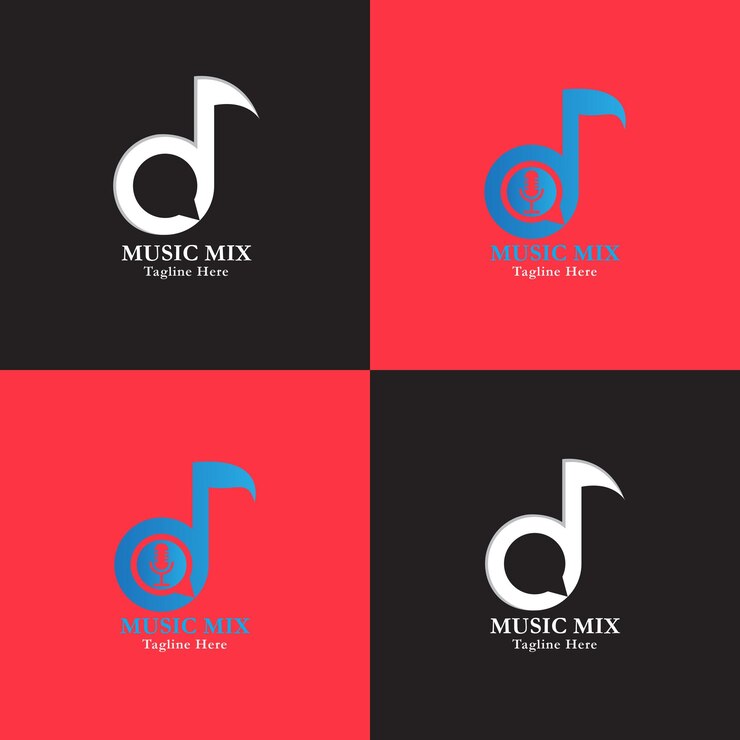Vetor logotipo da música moderna