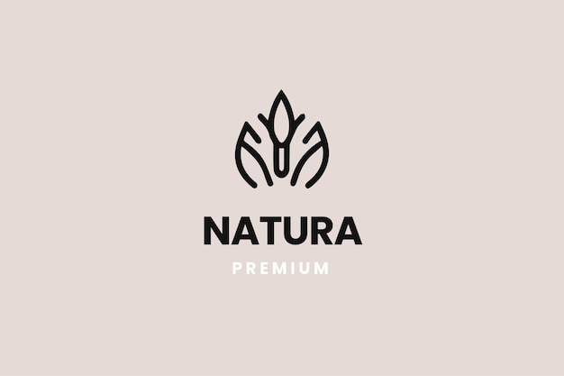 Vetor logotipo da natureza logotipo orgânico da marca ecológica