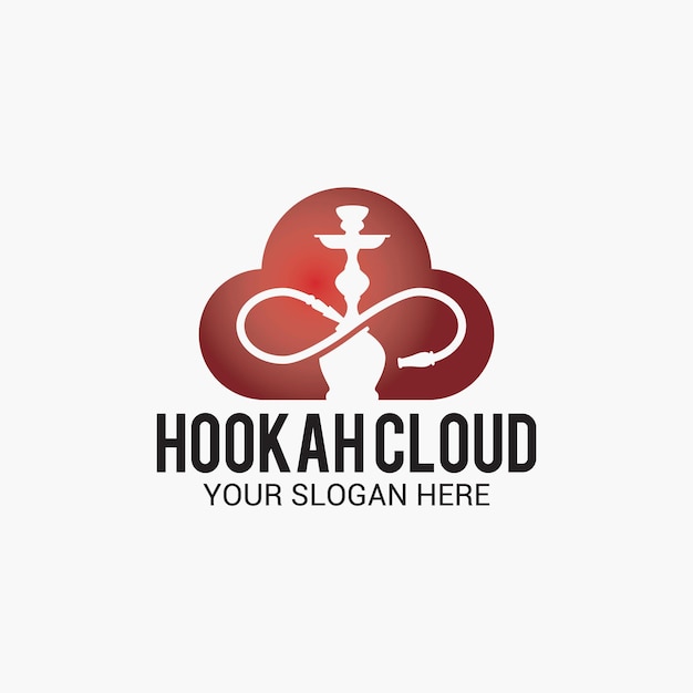 Vetor logotipo da nuvem hookah