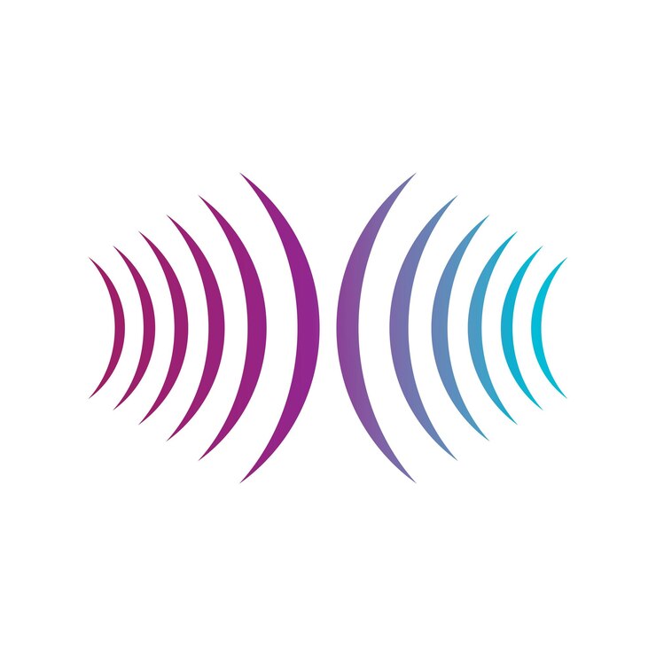 Vetor logotipo da onda sonora