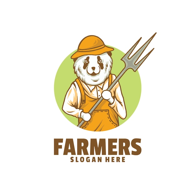 Vetor logotipo da panda farmers