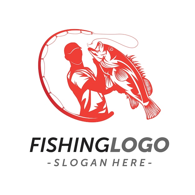 Vetor logotipo da pesca