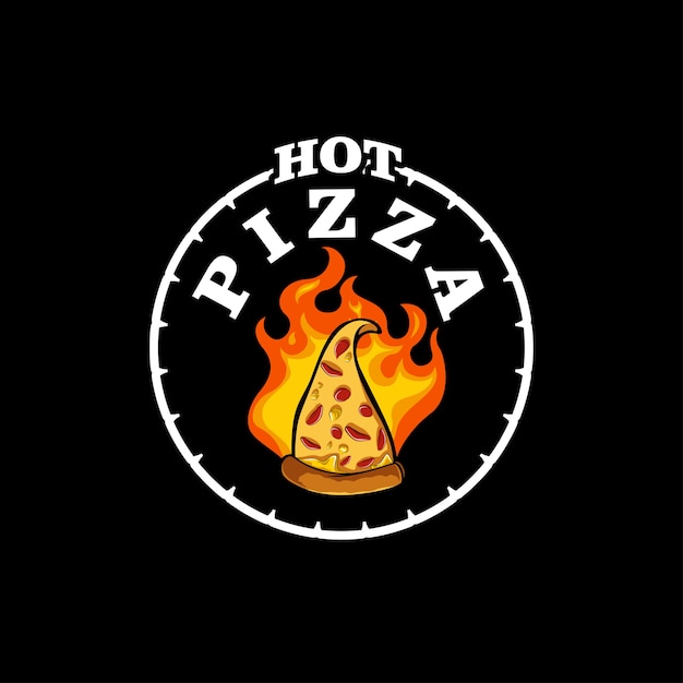 Logotipo da pizza quente