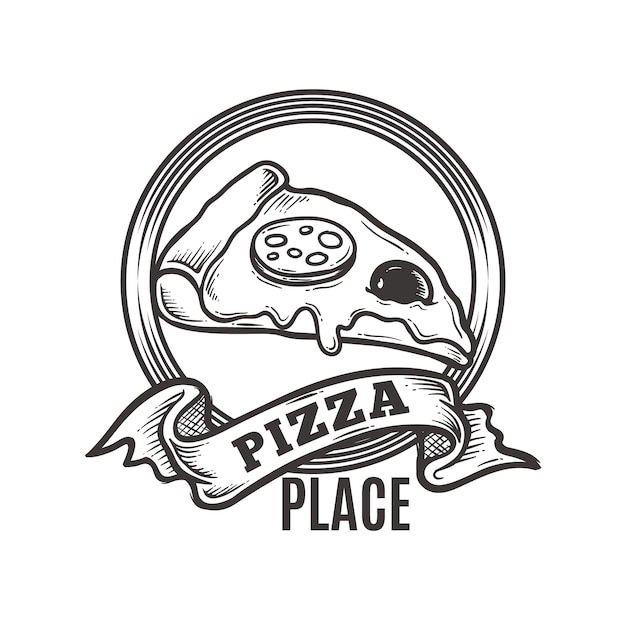 Logotipo da Pizza Vintage