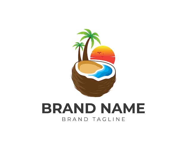 logotipo da praia de coco