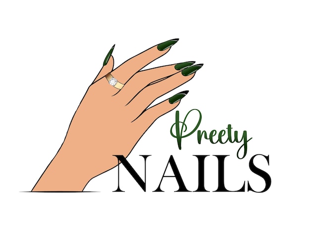 Logotipo da Pretty Nails Salon