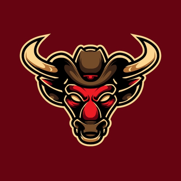 Vetor logotipo da rodeo bulls head