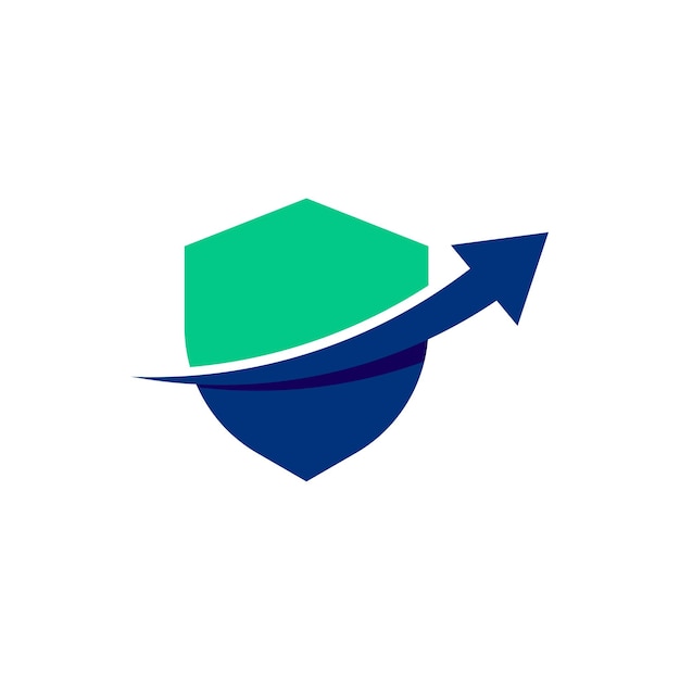 logotipo da seta do escudo
