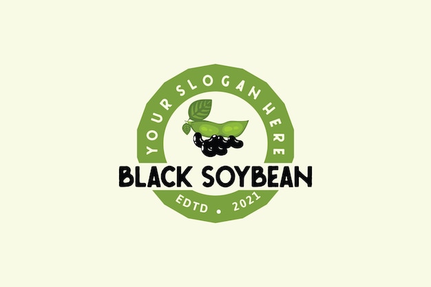Vetor logotipo da soja, logotipo da fazenda, logotipo da marca e referência para outro logotipo de empresa de soja.