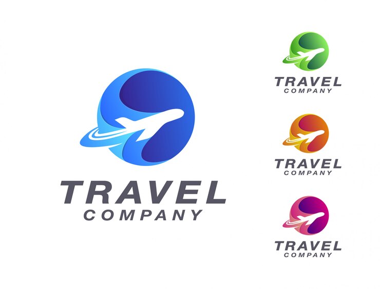 Logotipo da viagem moderna de avião