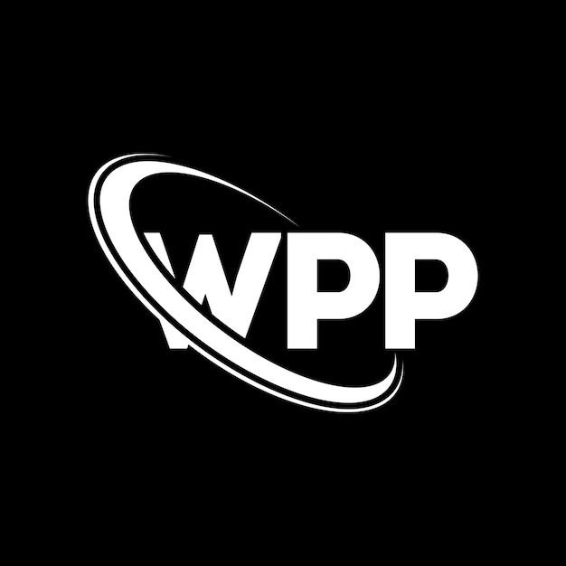 Vetor logotipo da wpp (letra wpp) logotipo de letra wpp iniciais logotipo wpp ligado com círculo e monograma em maiúsculas logotipo wpp tipografia para negócios de tecnologia e marca imobiliária