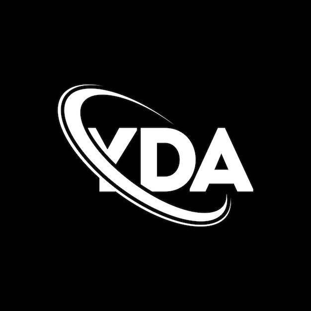 Vetor logotipo da yda (letra yda) design de logotipo de letra yda (iniciais yda) logotipo ligado com círculo e monograma em maiúsculas logotipo yda tipografia para negócios de tecnologia e marca imobiliária