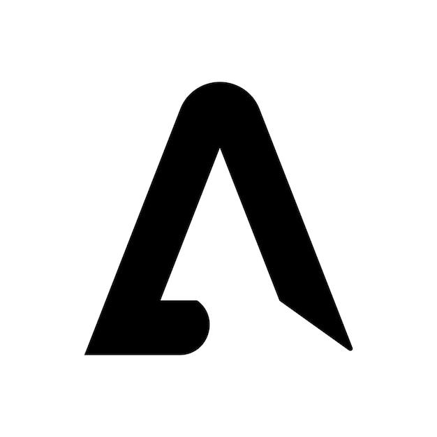 Vetor logotipo das iniciais das letras alpabet composto por uma letra