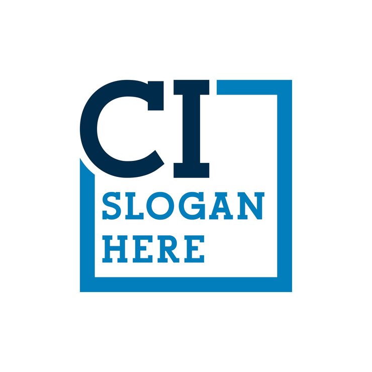 Vetor logotipo das iniciais mínimas c e i ci logotipo da letra inicial ci