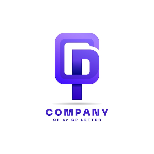 Logotipo das letras c ou g p