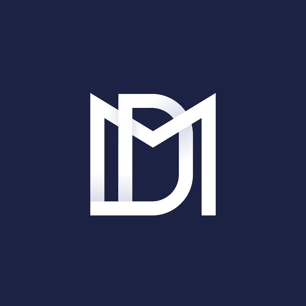 Logotipo das letras md, design de monograma