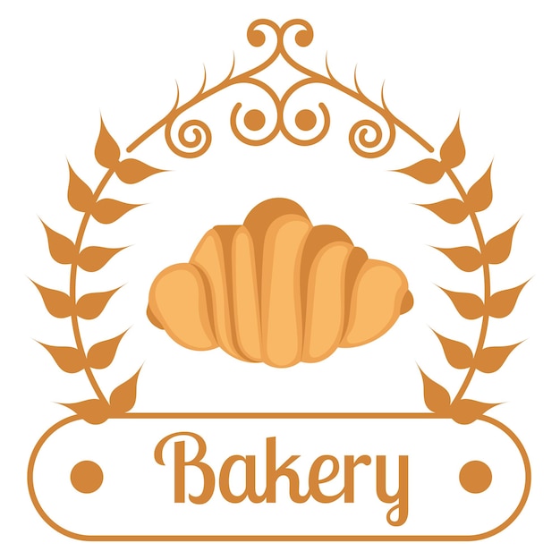 Logotipo de alimentos locais Padaria Vector
