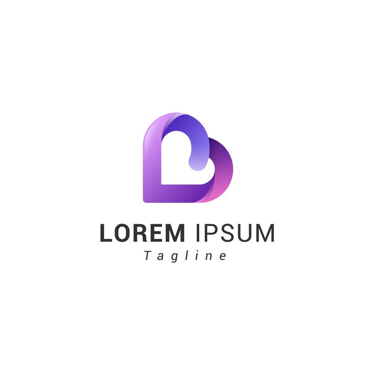 Logotipo de amor criativo da letra L