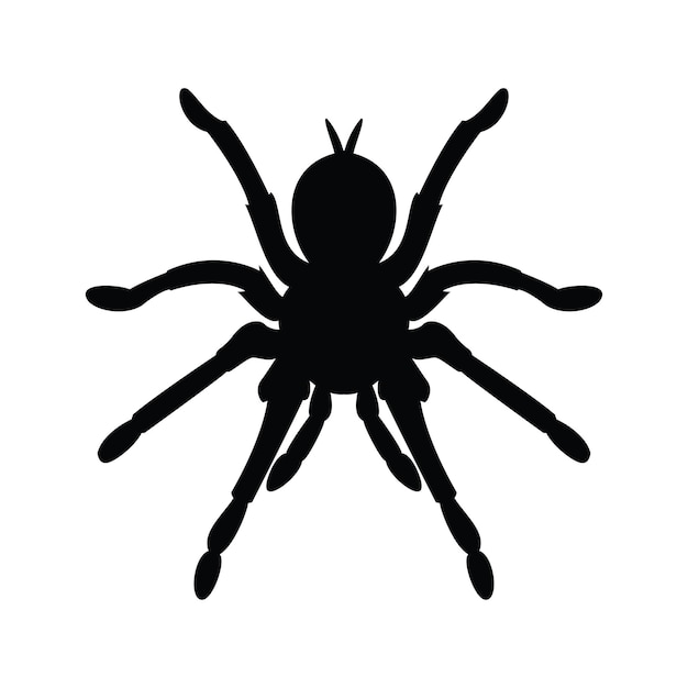 Logotipo de aranha de silhueta de vetor livre