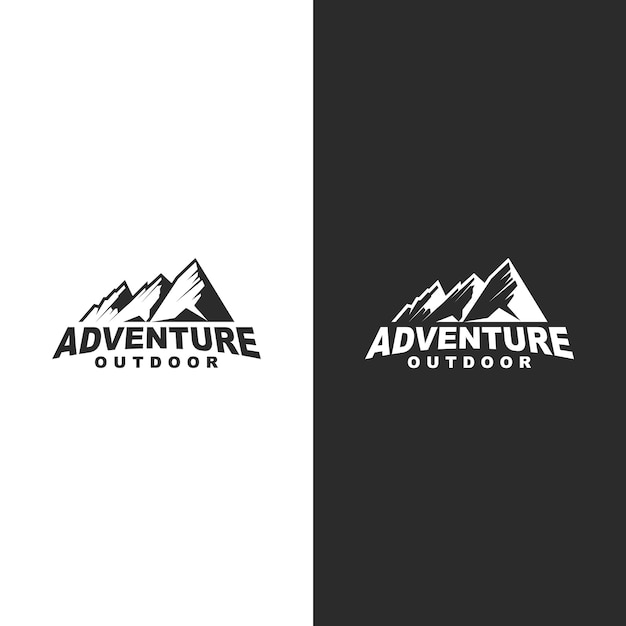 Logotipo de aventura de montanha