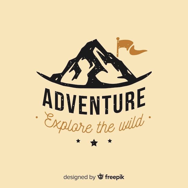 Logotipo de aventura vintage