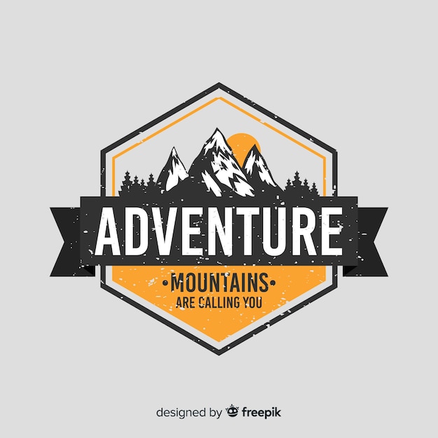 Logotipo de aventura vintage