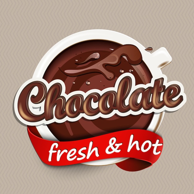 Vetor logotipo de bandeira de padaria doce e chocolate
