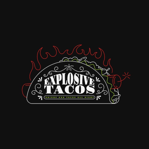 Logotipo de bar mexicano desenhado a mão