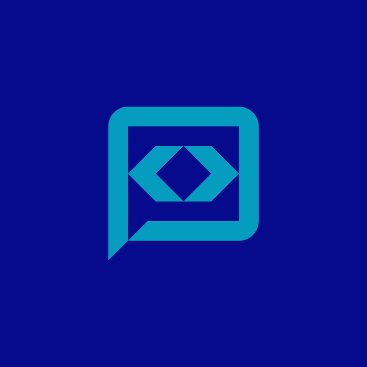 Vetor logotipo de bate-papo de codificação logotipo de desenvolvimento de web logotipo de código de programação