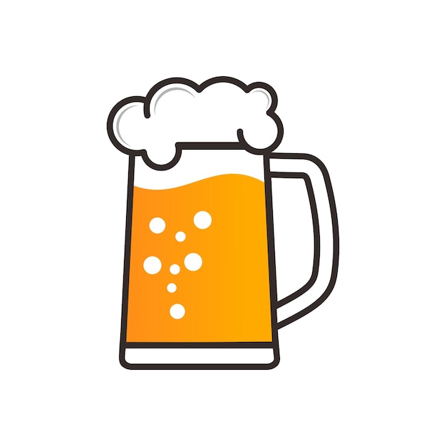 Logotipo de bebida de vetor de cerveja