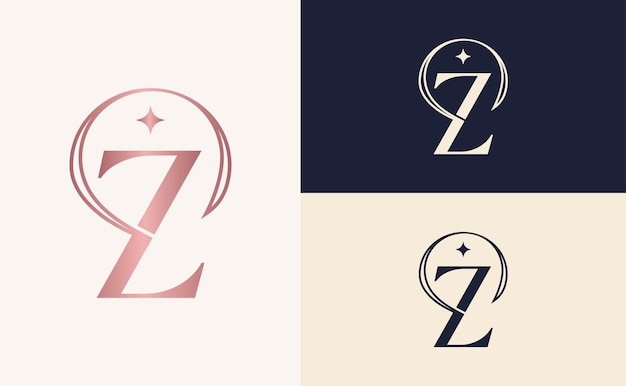 Vetor logotipo de beleza minimalista elegante cosmético letra z