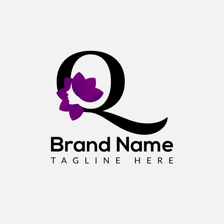 Vetor logotipo de beleza na letra q modelo beleza na letra q inicial conceito de sinal de moda e beleza