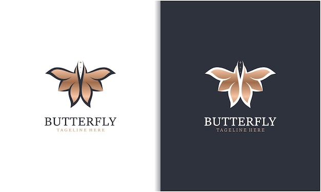 Logotipo de borboleta incrível