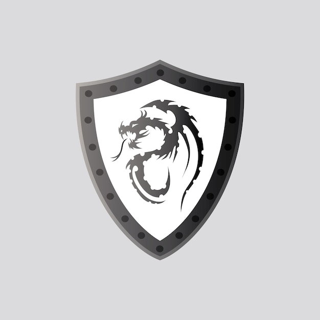 Logotipo de cabeça de dragão para t-shirt, mascote do leão Sport usar gráfico de emblema de tipografia