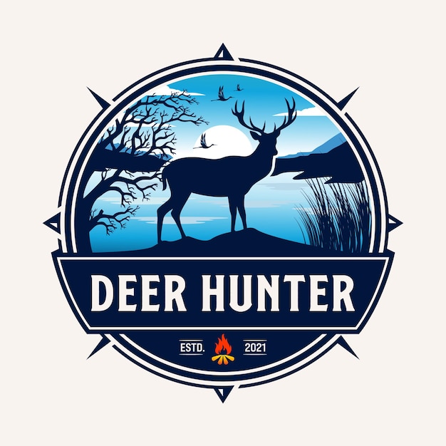 Logotipo de caça ao veado