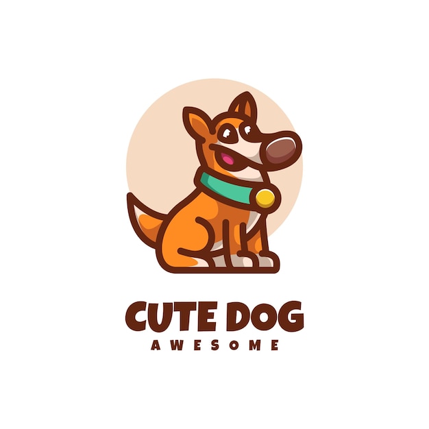 Logotipo de cachorro fofo