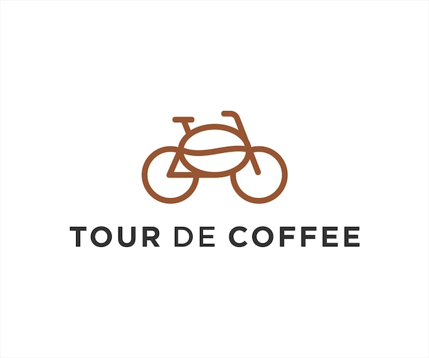 Logotipo de café de bicicleta ou ícone de bicicleta