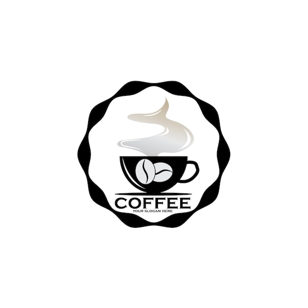 Logotipo de cafeteria premium Ícone de caneca de café