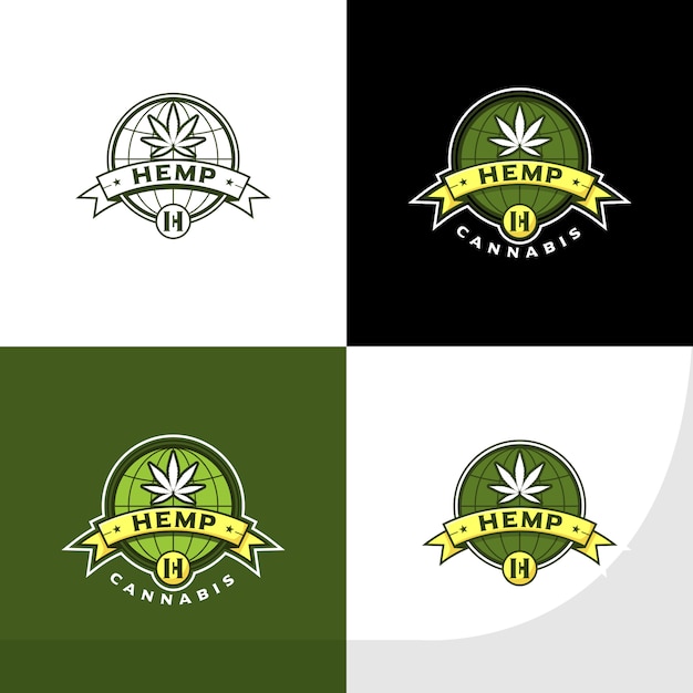 Logotipo de cânhamo e cannabis