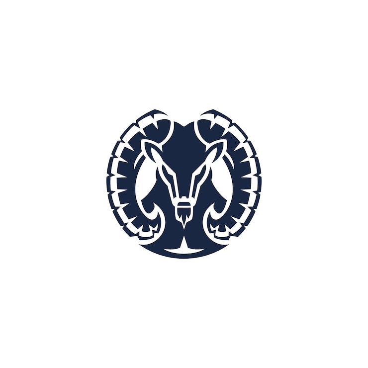 Vetor logotipo de carneiro um logotipo que simboliza a força de um carneiro