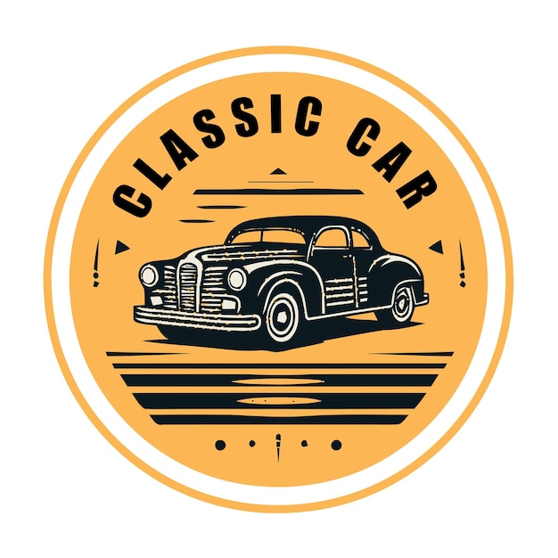 Logotipo de carro clássico vintage