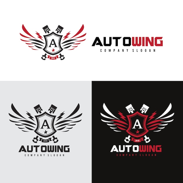 Logotipo de carro e automotivo com modelo de logotipo de símbolo de águia e asa.