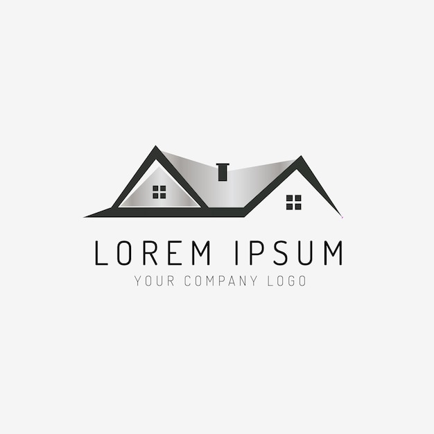 Logotipo de casa criativa vetorial para modelo de negócio imobiliário