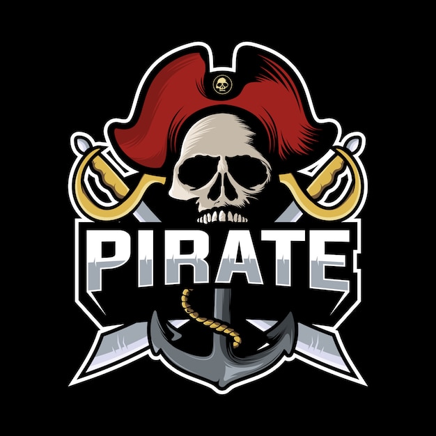 Logotipo de caveira pirata