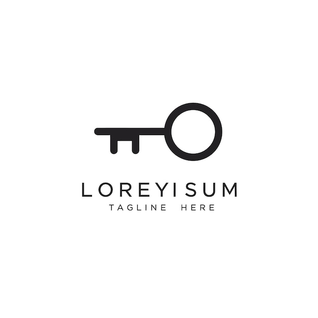 Logotipo de chave minimalista