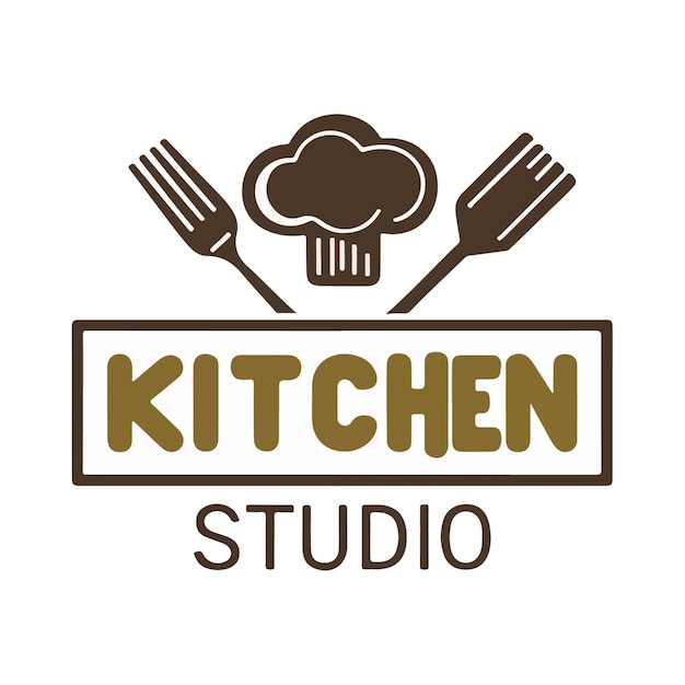 Logotipo de chef de design plano vetorial